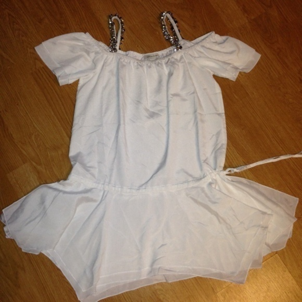 Boston Proper‎ Size 2 Blouse White Off Shoulders
